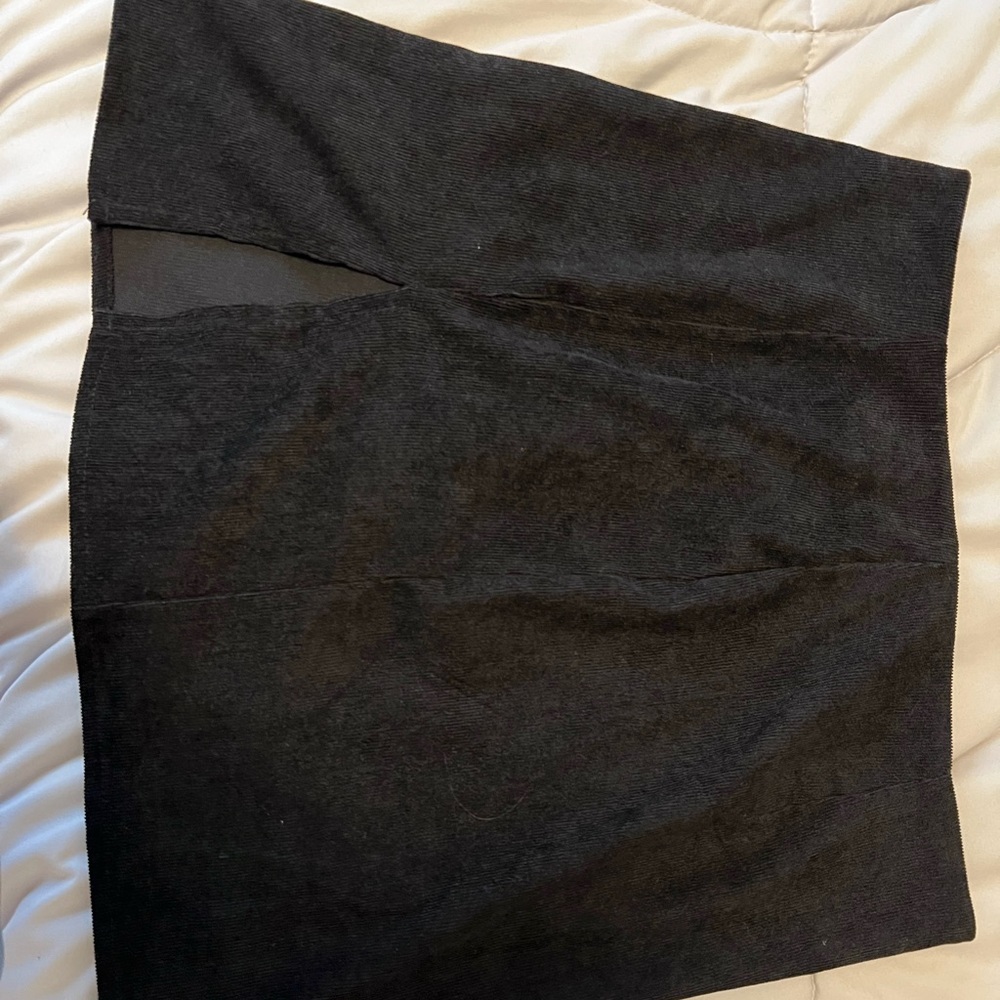 corduroy black skirt